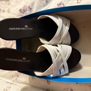 Montego Bay Club White Strappy Mules